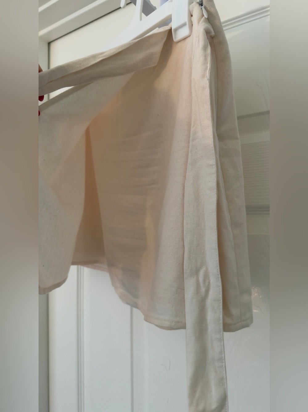 Forever 21 wrap skirt fully lined linen look - Picture 3 of 5